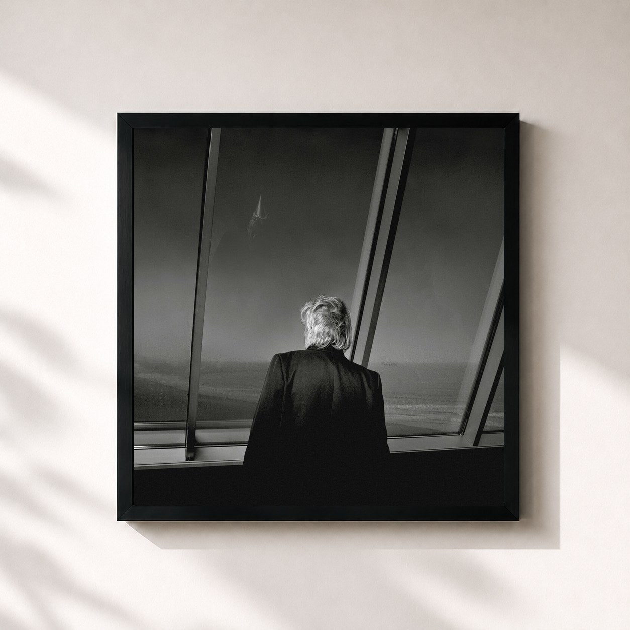 #noir Tableau carré de l'album Opex de Arno, cadre noir 32x32 cm