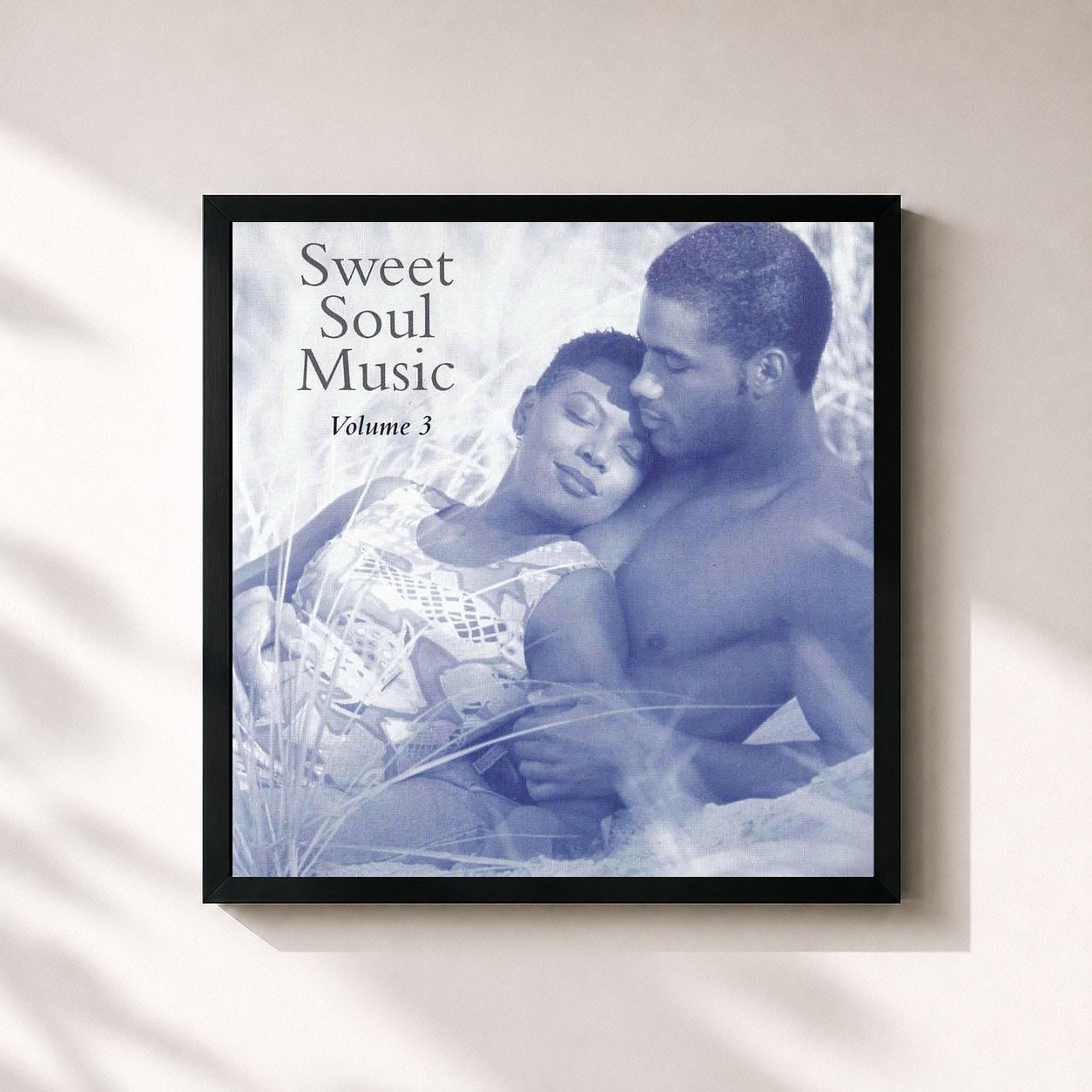 #noir Tableau carré de l'album Sweet Soul Music, Vol. 3 (REMASTERED 2023) de Dina Carroll, cadre noir 32x32 cm