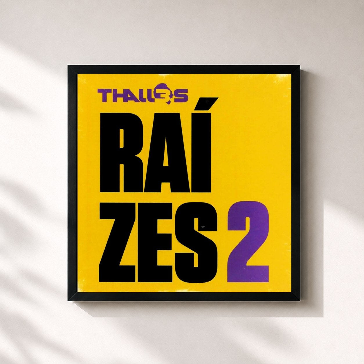 #noir Tableau carré de l'album Raízes, Vol. 2 de Thalles Roberto, cadre noir 32x32 cm