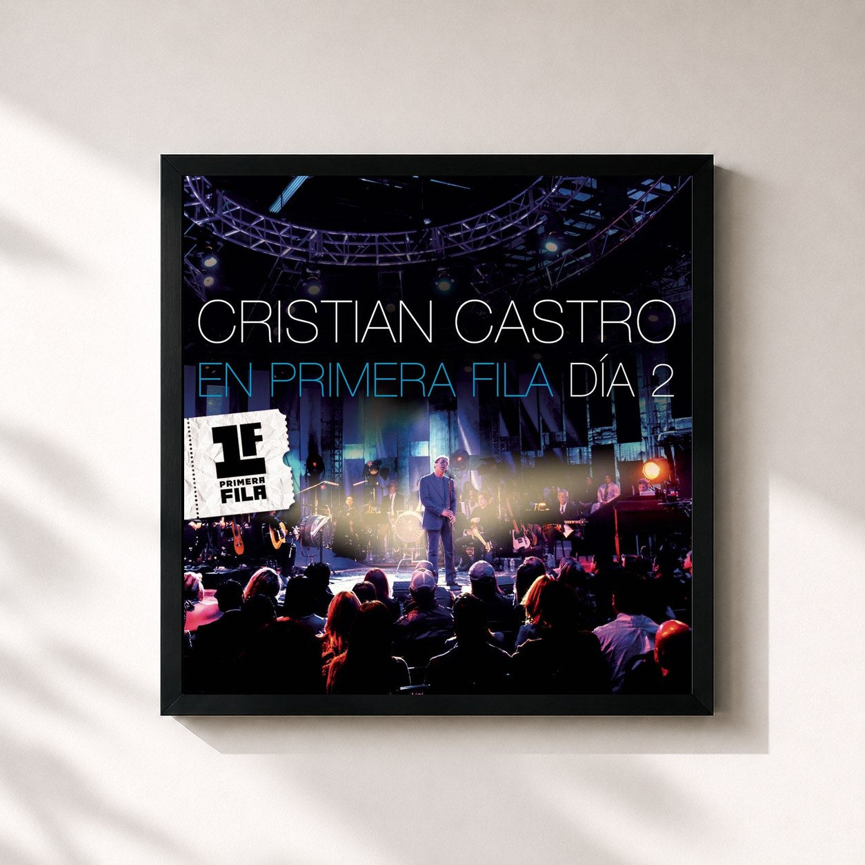#noir Tableau carré de l'album Cristian Castro en Primera Fila - Día 2 de Cristian Castro, cadre noir 32x32 cm