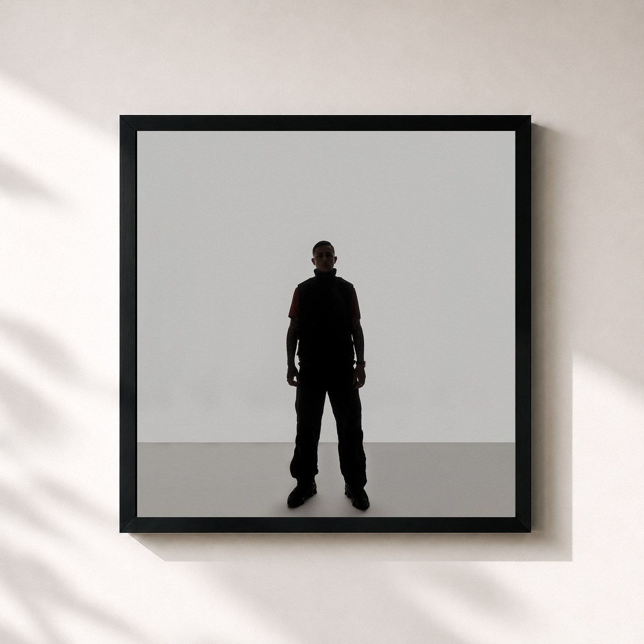 #noir Tableau carré de l'album ALMA IMORTAL de Mc Hariel, cadre noir 32x32 cm