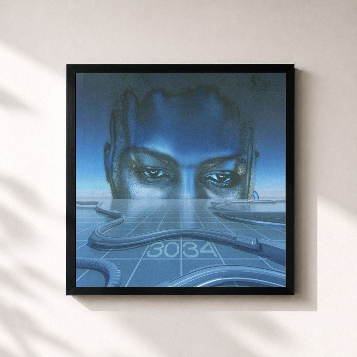 #noir Tableau carré de l'album 3034 de Bipolar Sunshine, cadre noir 32x32 cm