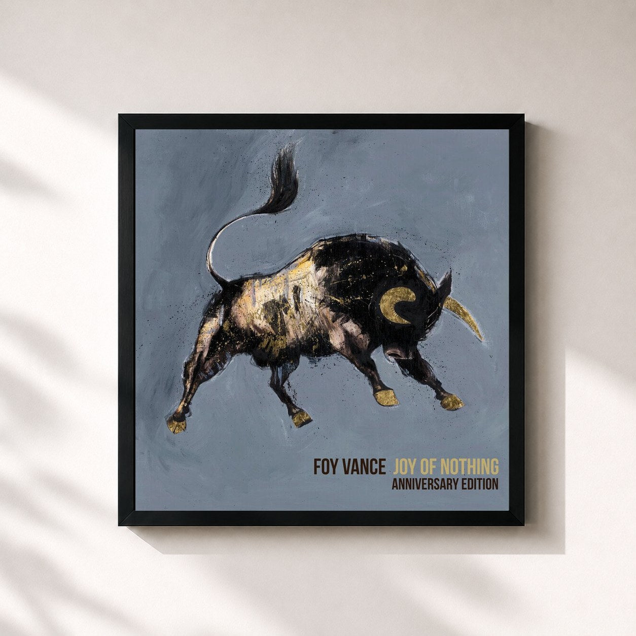 #noir Tableau carré de l'album Joy of Nothing (Anniversary Edition) de Foy Vance, cadre noir 32x32 cm