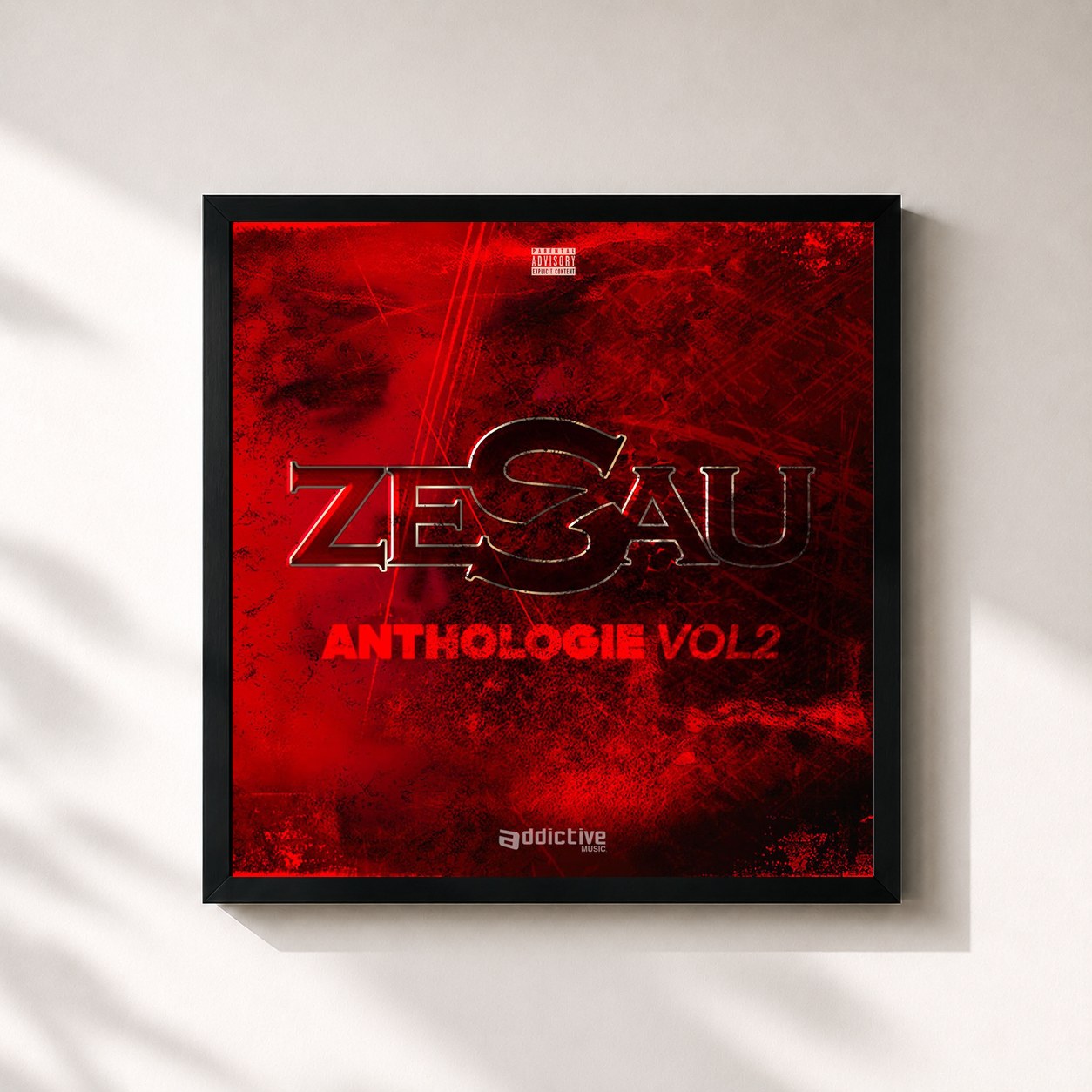 #noir Tableau carré de l'album Zesau Anthologie, Vol.2 de Zesau, cadre noir 32x32 cm