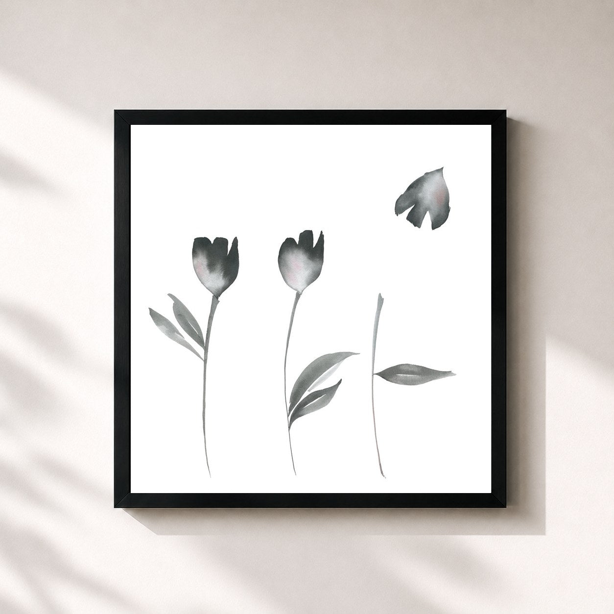 #noir Tableau carré de l'album Names de Judith, cadre noir 32x32 cm