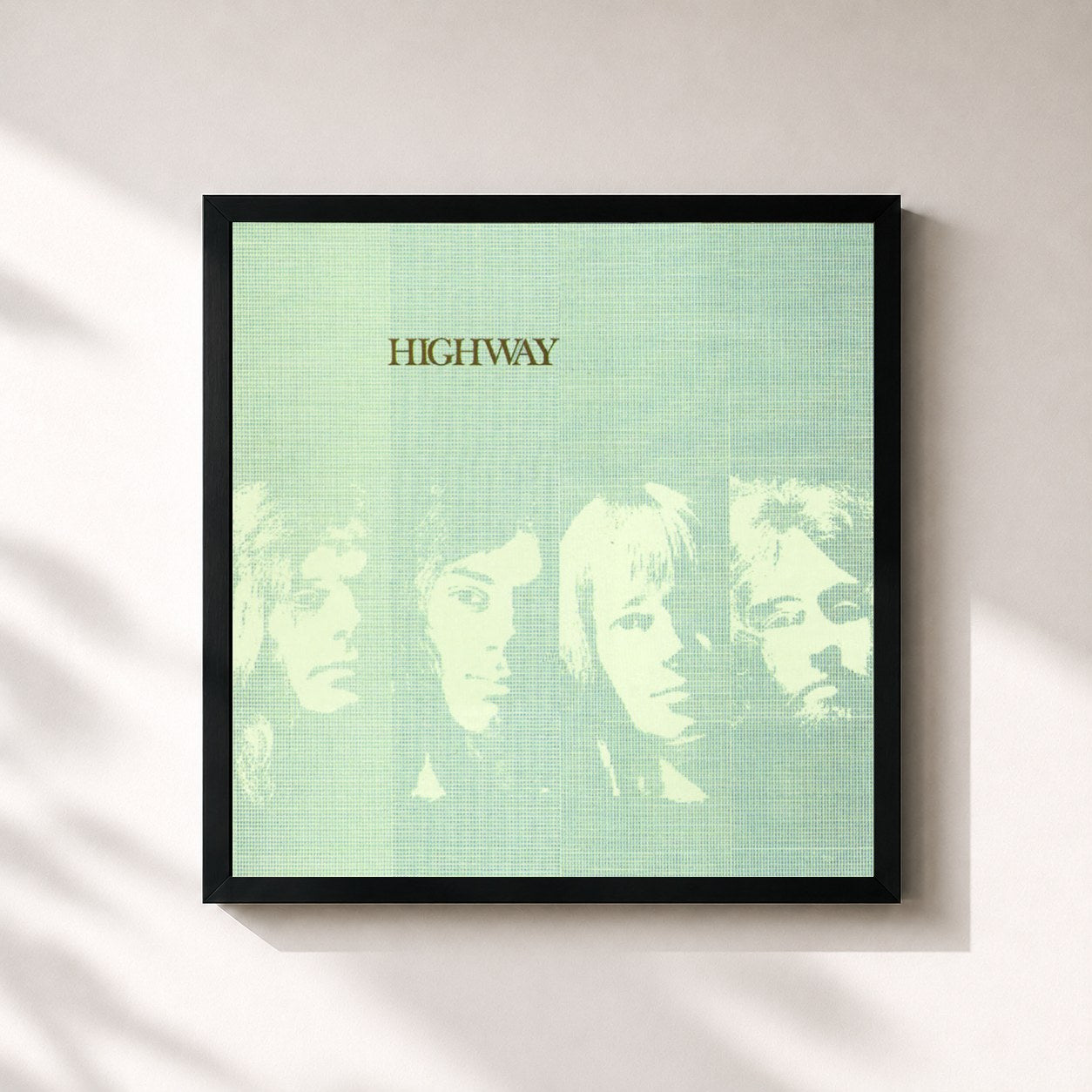 #noir Tableau carré de l'album Highway (Remastered with Bonus Tracks) de Free, cadre noir 32x32 cm
