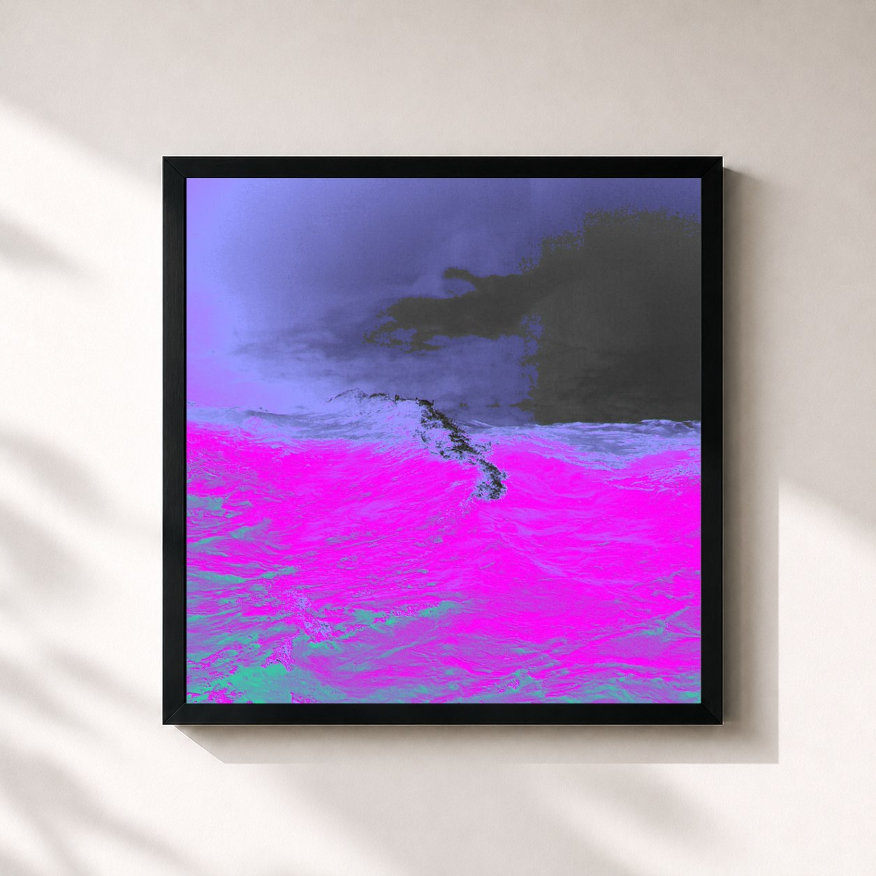 #noir Tableau carré de l'album Ketamine Trap, Vol. 2 de Ikaz Boi, cadre noir 32x32 cm