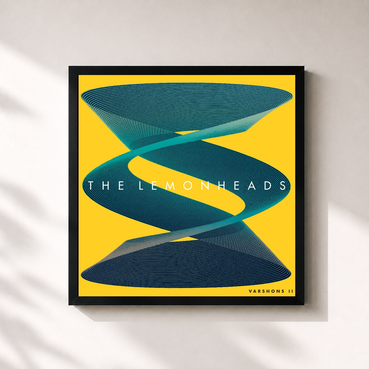 #noir Tableau carré de l'album Varshons 2 de The Lemonheads, cadre noir 32x32 cm