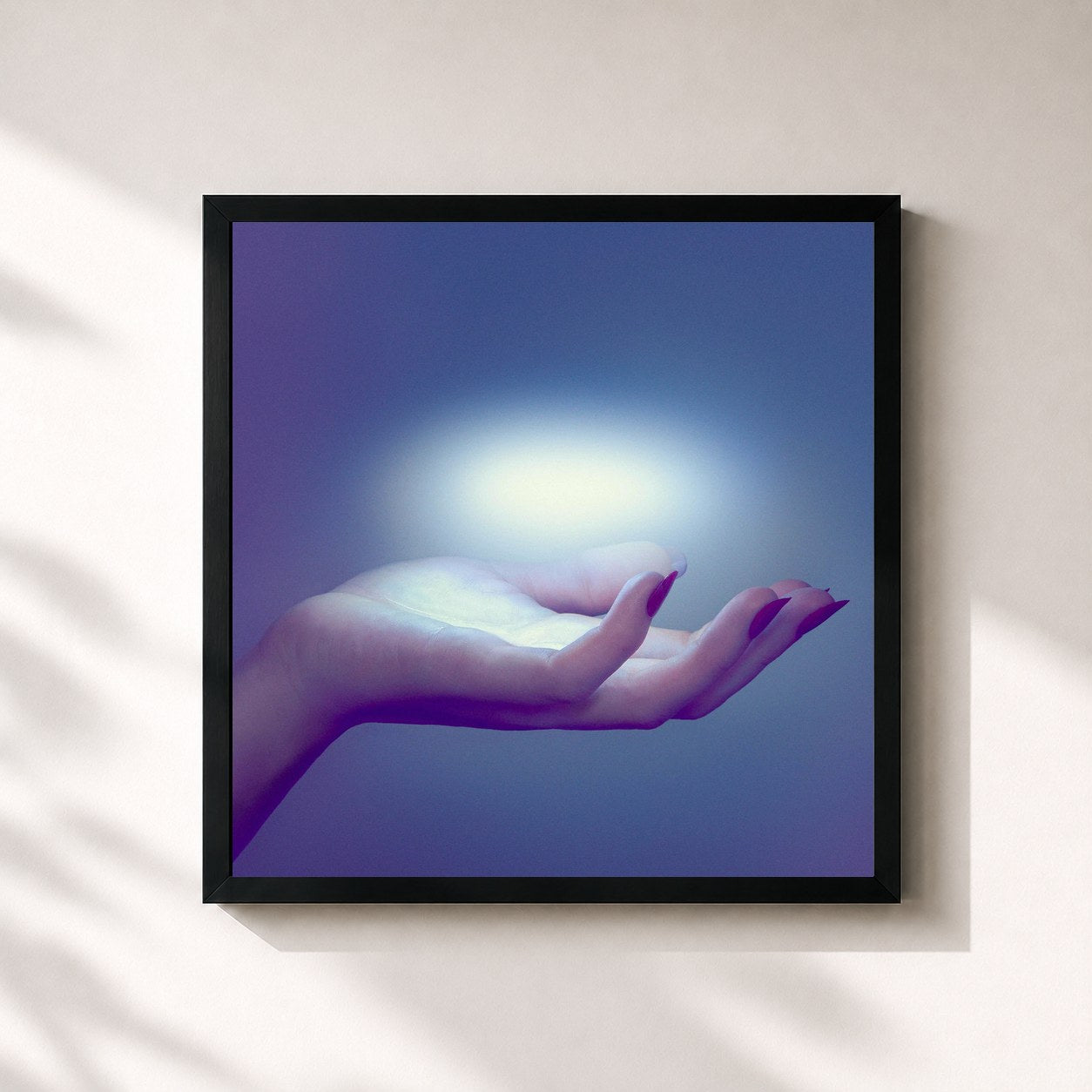 #noir Tableau carré de l'album They Want My Soul de Spoon, cadre noir 32x32 cm