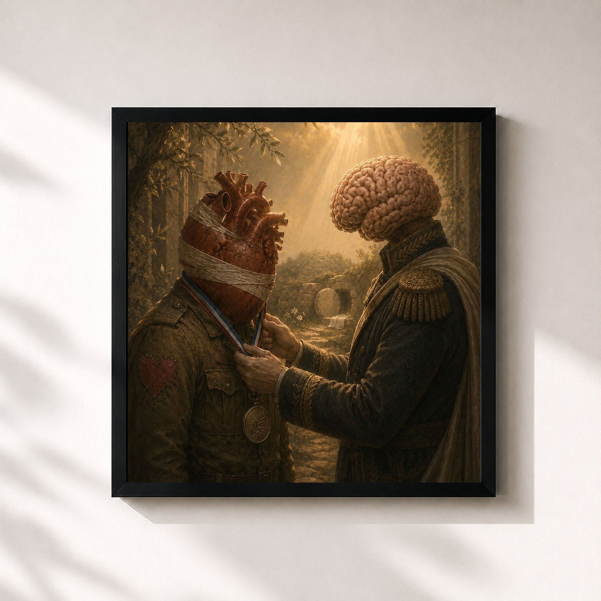 #noir Tableau carré de l'album Before I Explain de Yxng Bane, cadre noir 32x32 cm