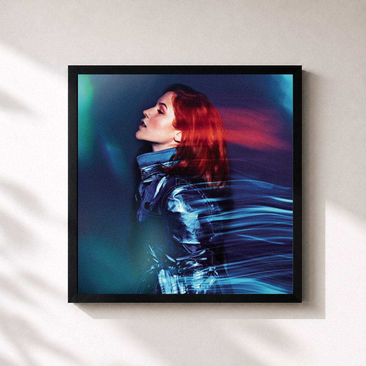 #noir Tableau carré de l'album 5 AM de Katy B, cadre noir 32x32 cm
