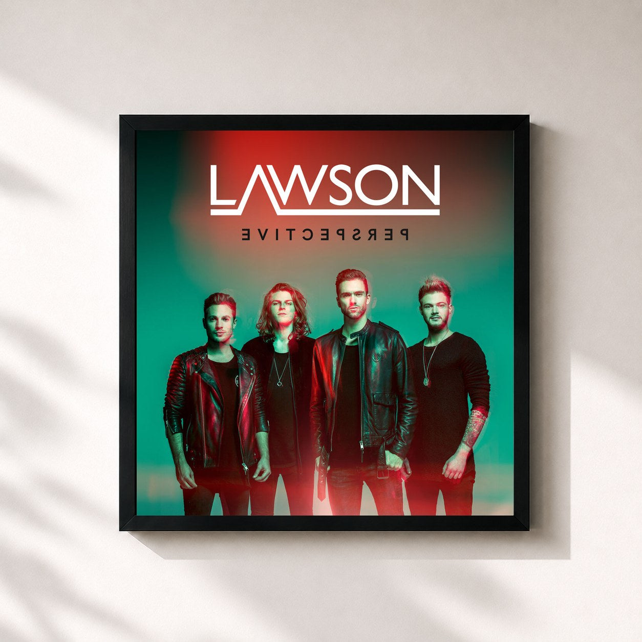#noir Tableau carré de l'album Perspective de Lawson, cadre noir 32x32 cm