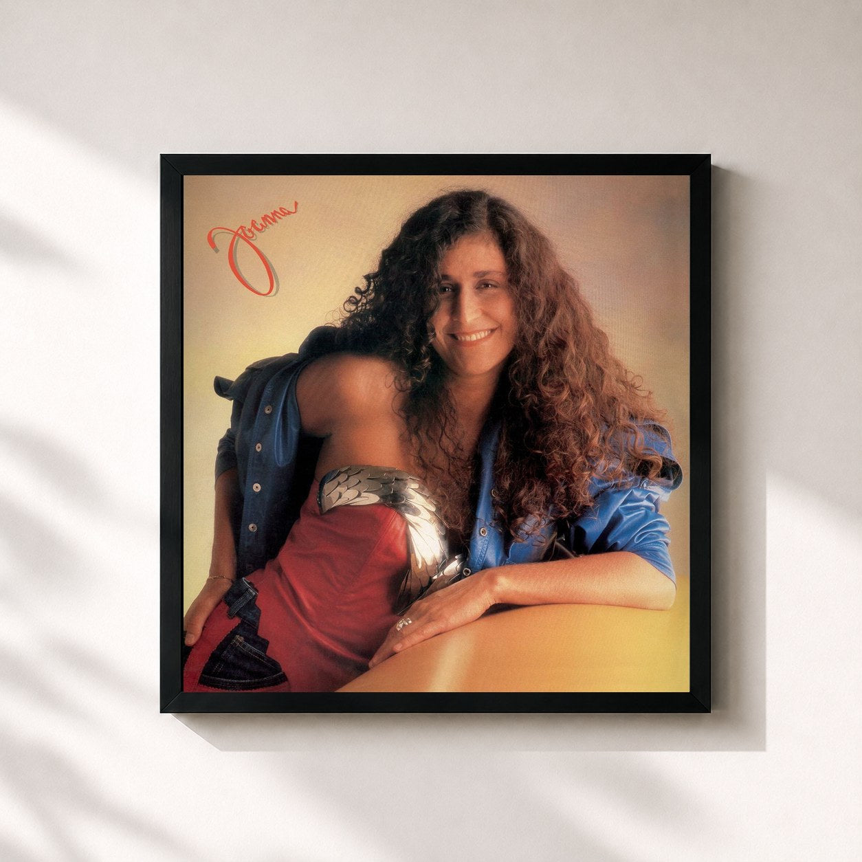 #noir Tableau carré de l'album Joanna '88 de Joanna, cadre noir 32x32 cm