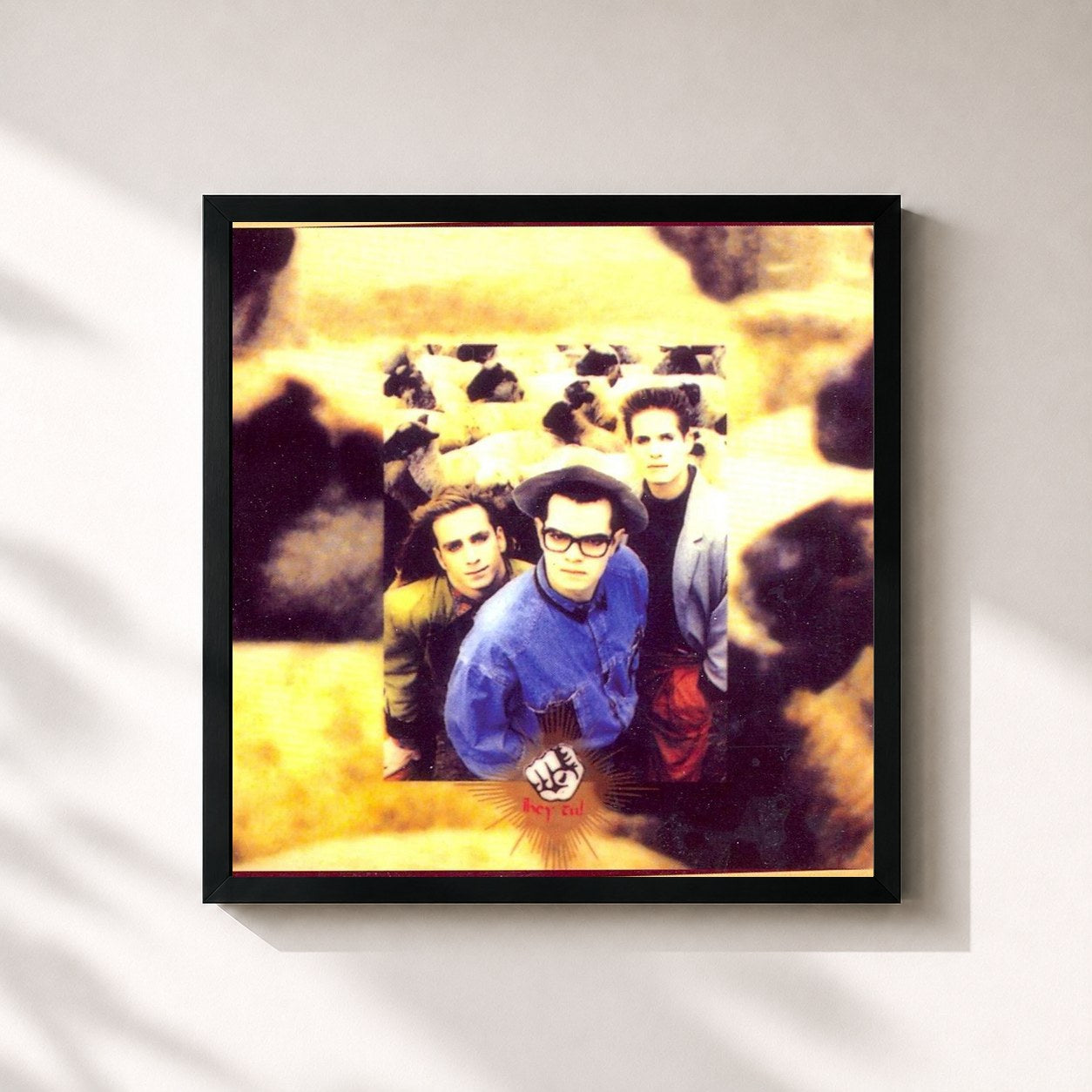 #noir Tableau carré de l'album ¡Hey Tú! de Aleks Syntek, cadre noir 32x32 cm