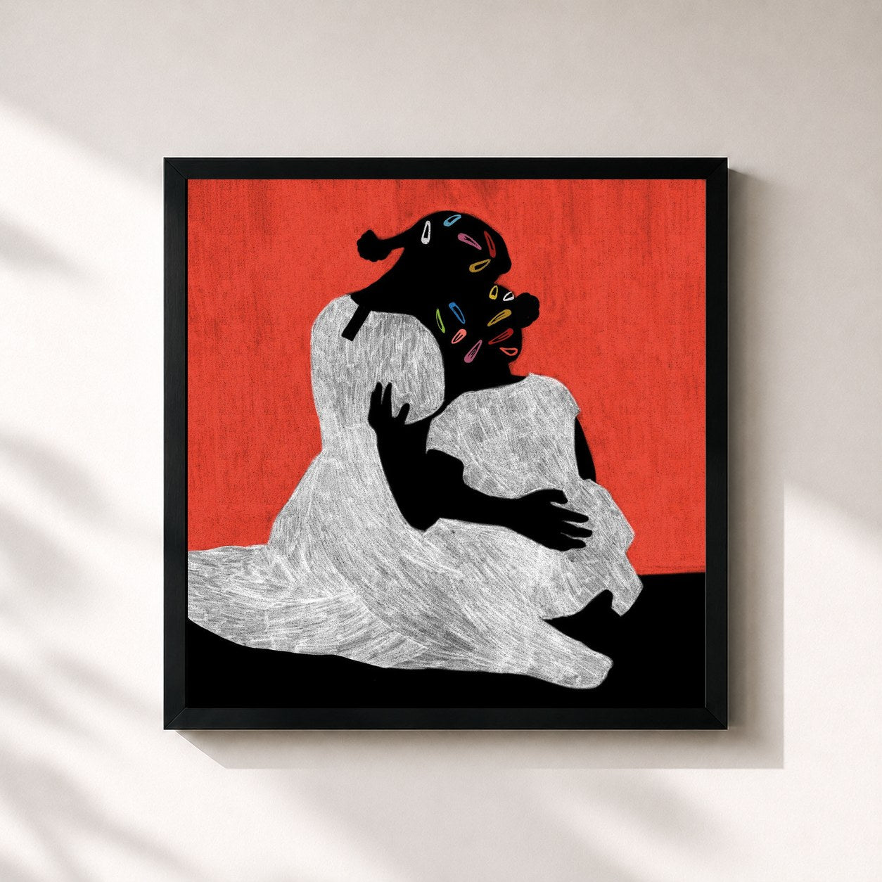 #noir Tableau carré de l'album Let Yourself Be Loved (Deluxe Edition) de Joy Denalane, cadre noir 32x32 cm