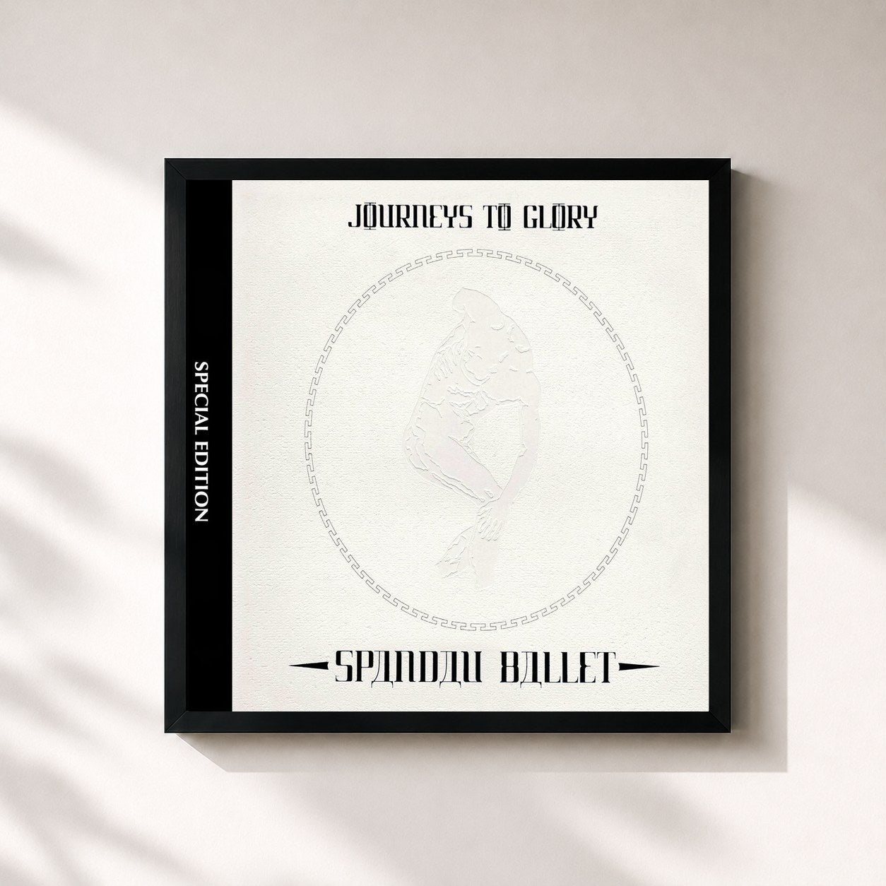 #noir Tableau carré de l'album Journeys to Glory (Special Edition) de Spandau Ballet, cadre noir 32x32 cm