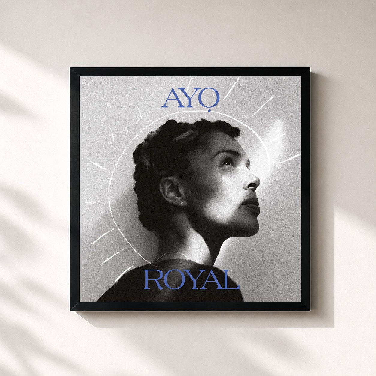 #noir Tableau carré de l'album Royal (Deluxe Edition) de Ayo, cadre noir 32x32 cm