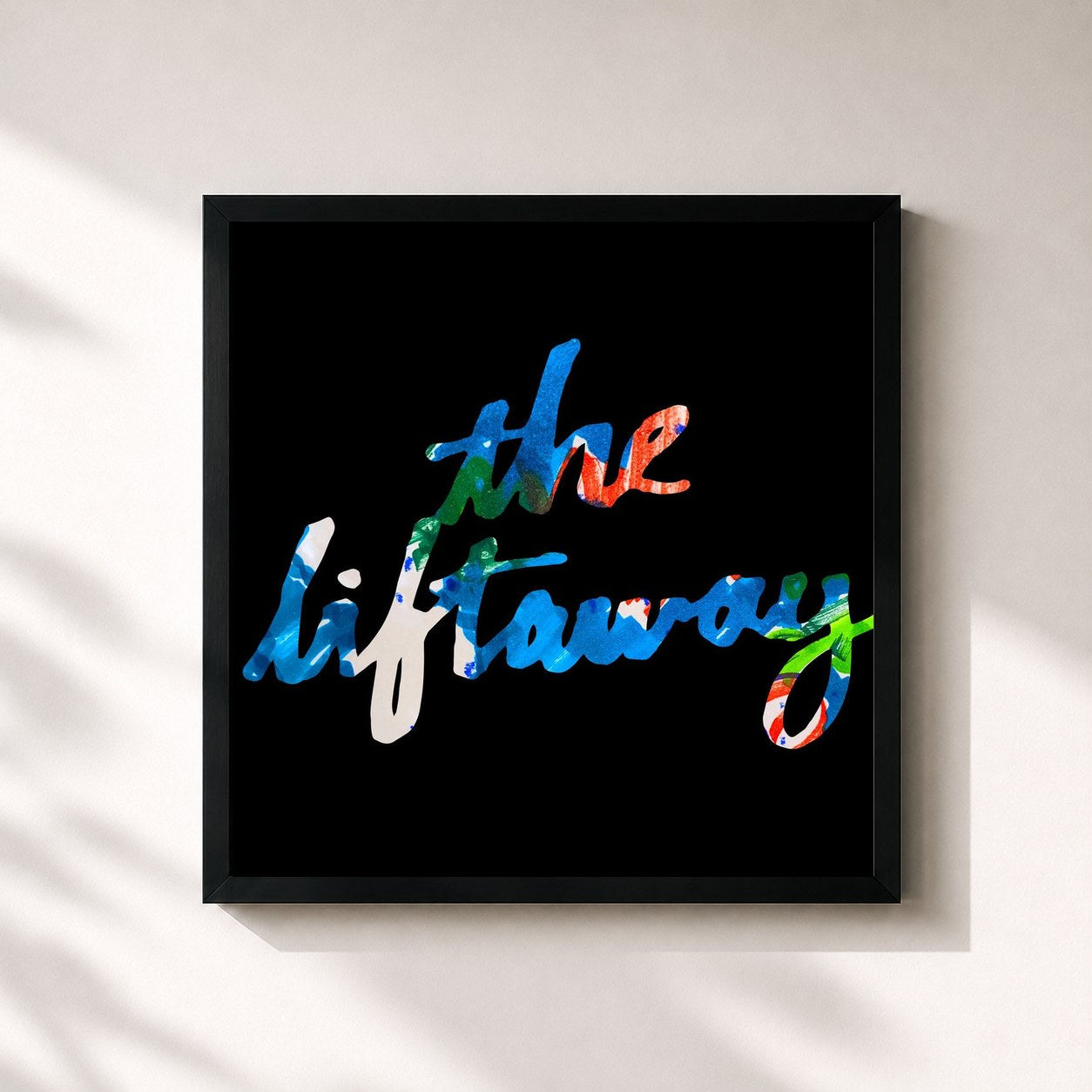 #noir Tableau carré de l'album The Liftaway de Walk The Moon, cadre noir 32x32 cm