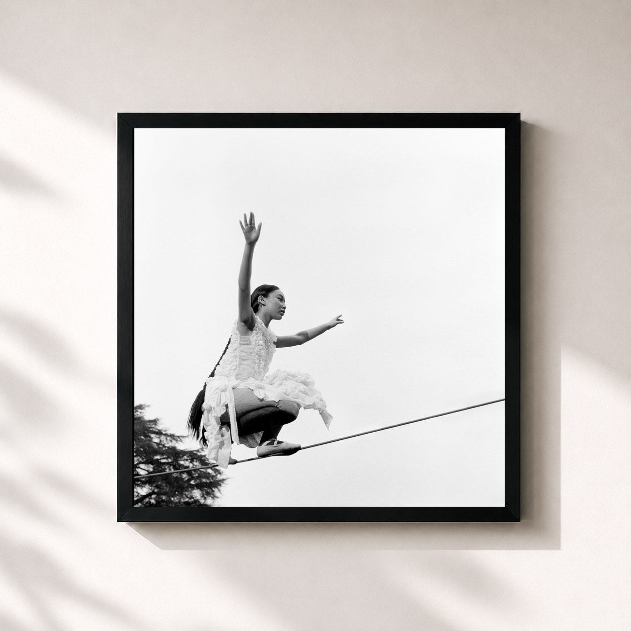 #noir Tableau carré de l'album One Foot In Front Of The Other de Griff, cadre noir 32x32 cm