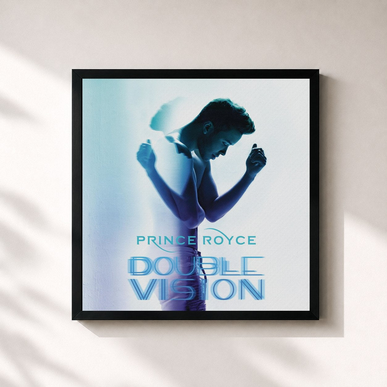 #noir Tableau carré de l'album Double Vision (Deluxe Edition) de Prince Royce, cadre noir 32x32 cm