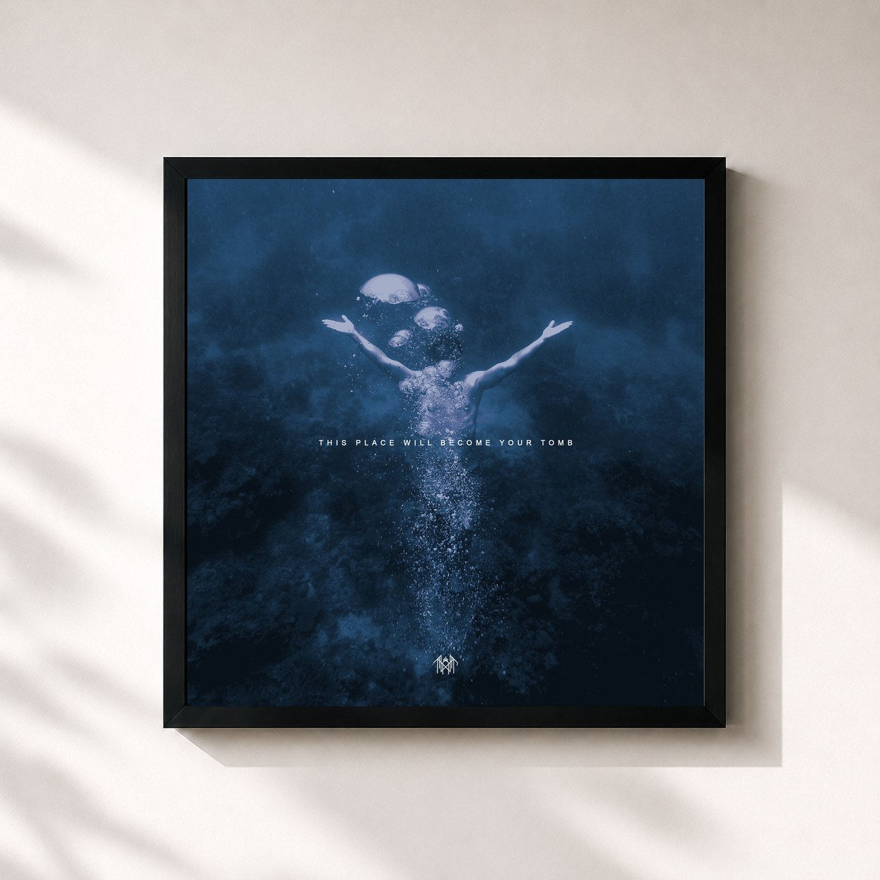 #noir Tableau carré de l'album This Place Will Become Your Tomb de Sleep Token, cadre noir 32x32 cm