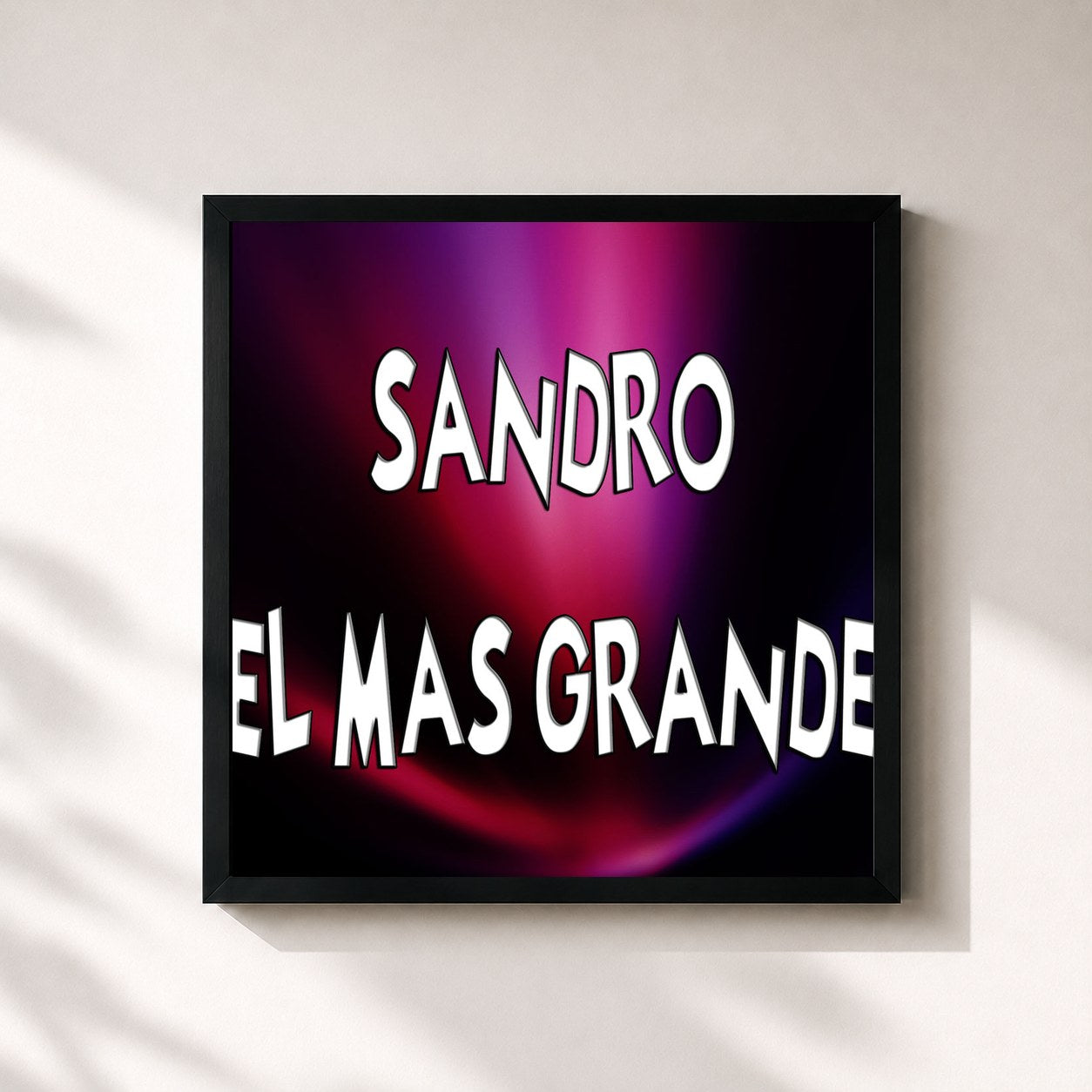 #noir Tableau carré de l'album Sandro el mas grande de Sandro, cadre noir 32x32 cm