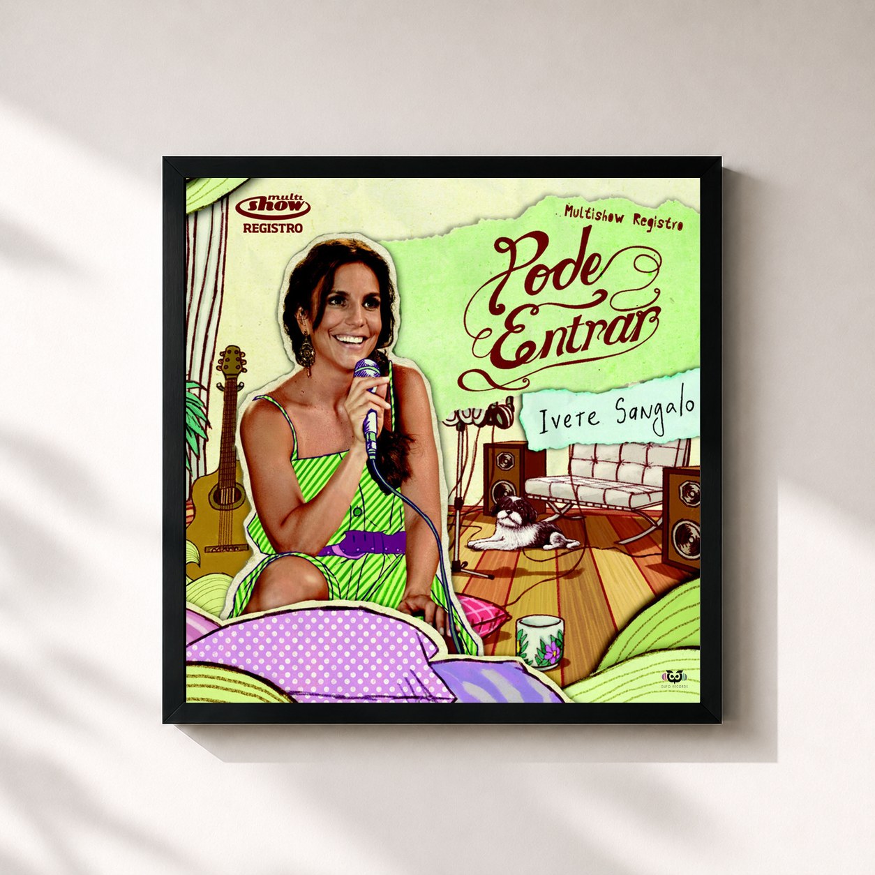 #noir Tableau carré de l'album Multishow Registro Pode Entrar de Ivete Sangalo, cadre noir 32x32 cm