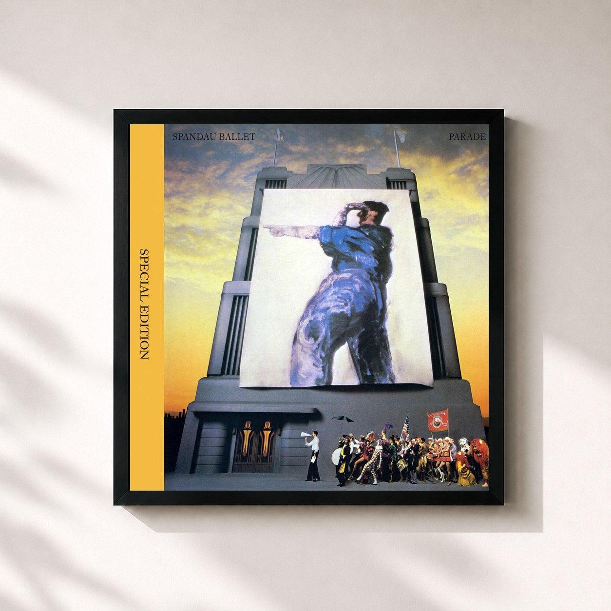 #noir Tableau carré de l'album Parade (Special Edition) de Spandau Ballet, cadre noir 32x32 cm