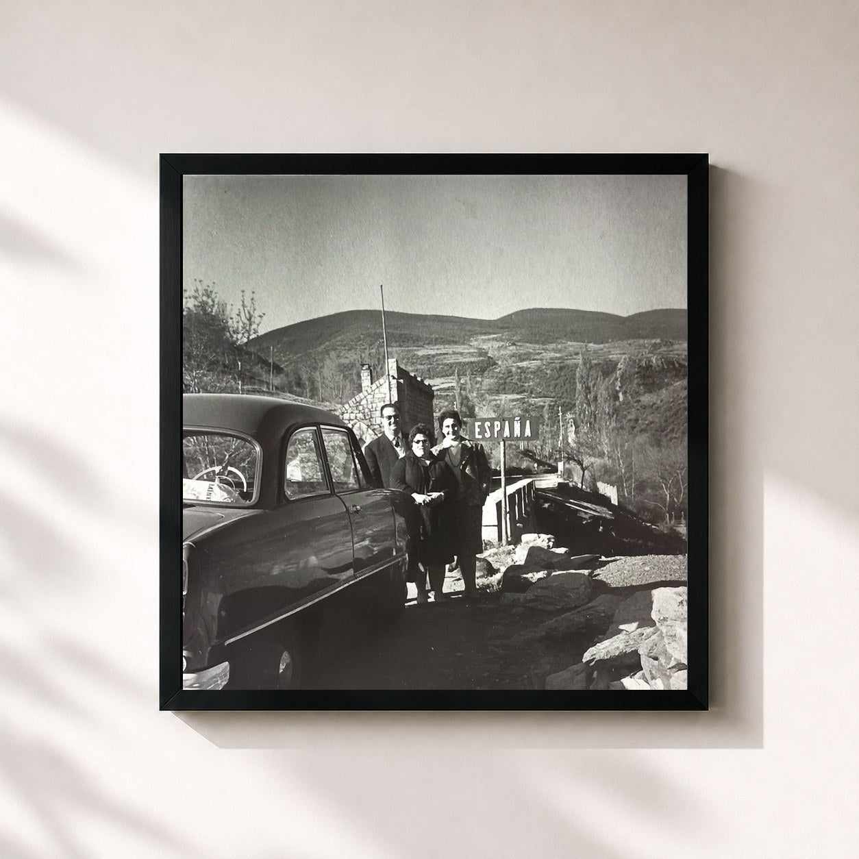 #noir Tableau carré de l'album Ferro de Engomar de SION, cadre noir 32x32 cm