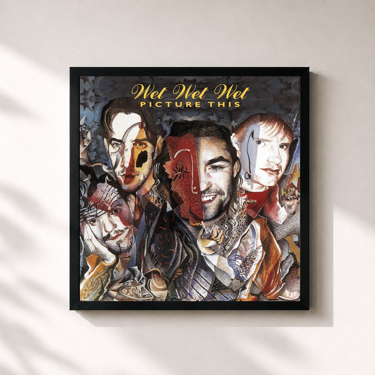 #noir Tableau carré de l'album Picture This (20th Anniversary Edition) de Wet Wet Wet, cadre noir 32x32 cm