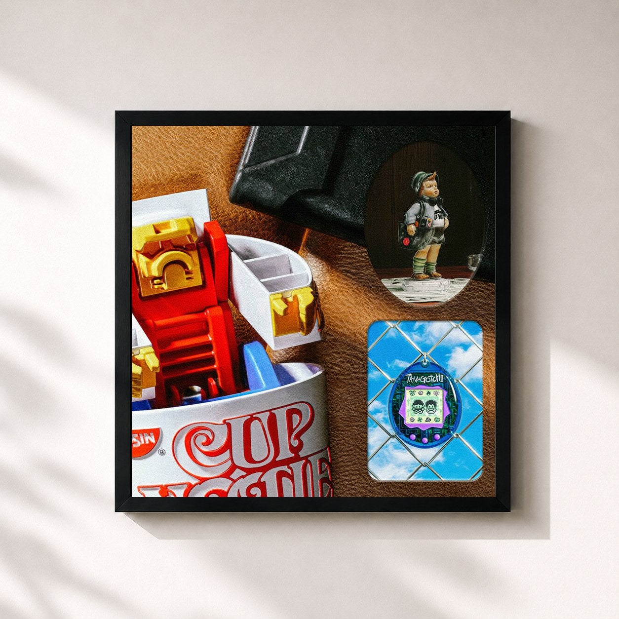 #noir Tableau carré de l'album Songs To Come Home To de Ta-Ku, cadre noir 32x32 cm