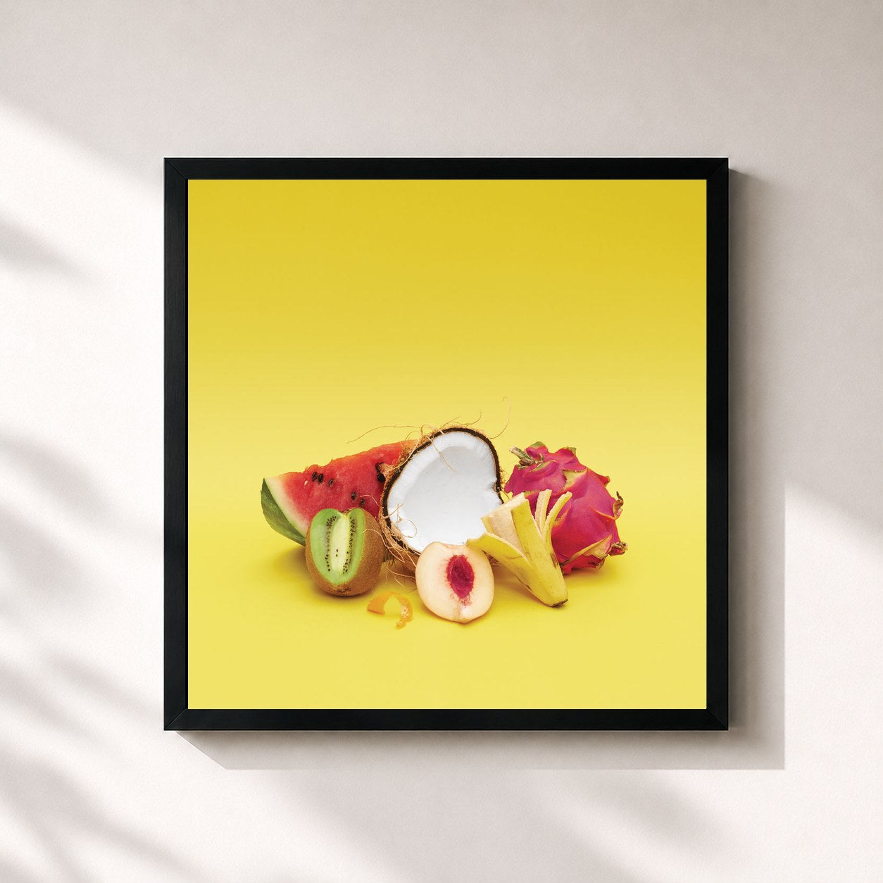 #noir Tableau carré de l'album Fruta (Vol. II) de Caloncho, cadre noir 32x32 cm
