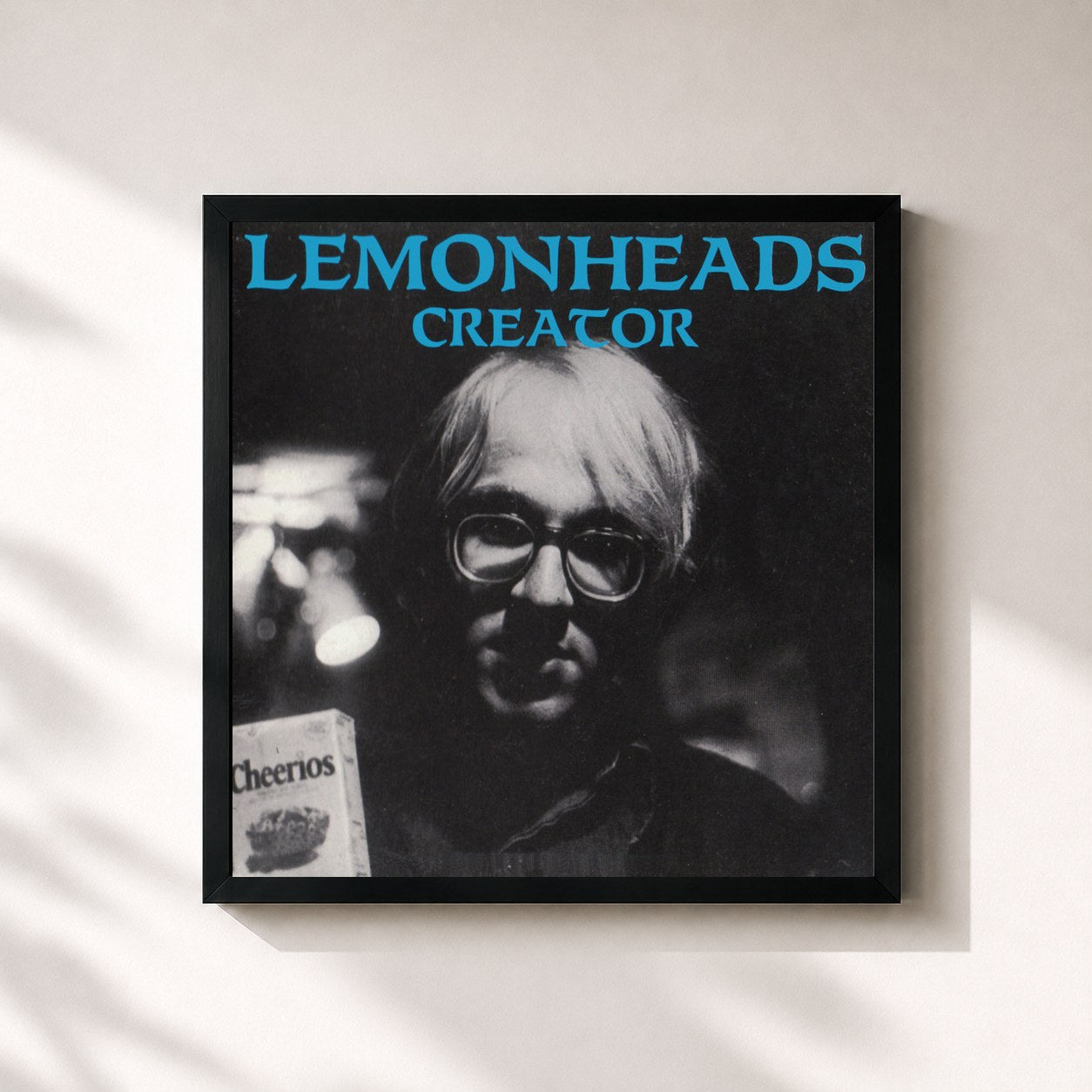 #noir Tableau carré de l'album Creator de The Lemonheads, cadre noir 32x32 cm