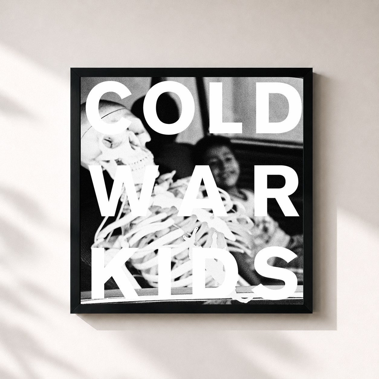 #noir Tableau carré de l'album Loyalty To Loyalty de Cold War Kids, cadre noir 32x32 cm