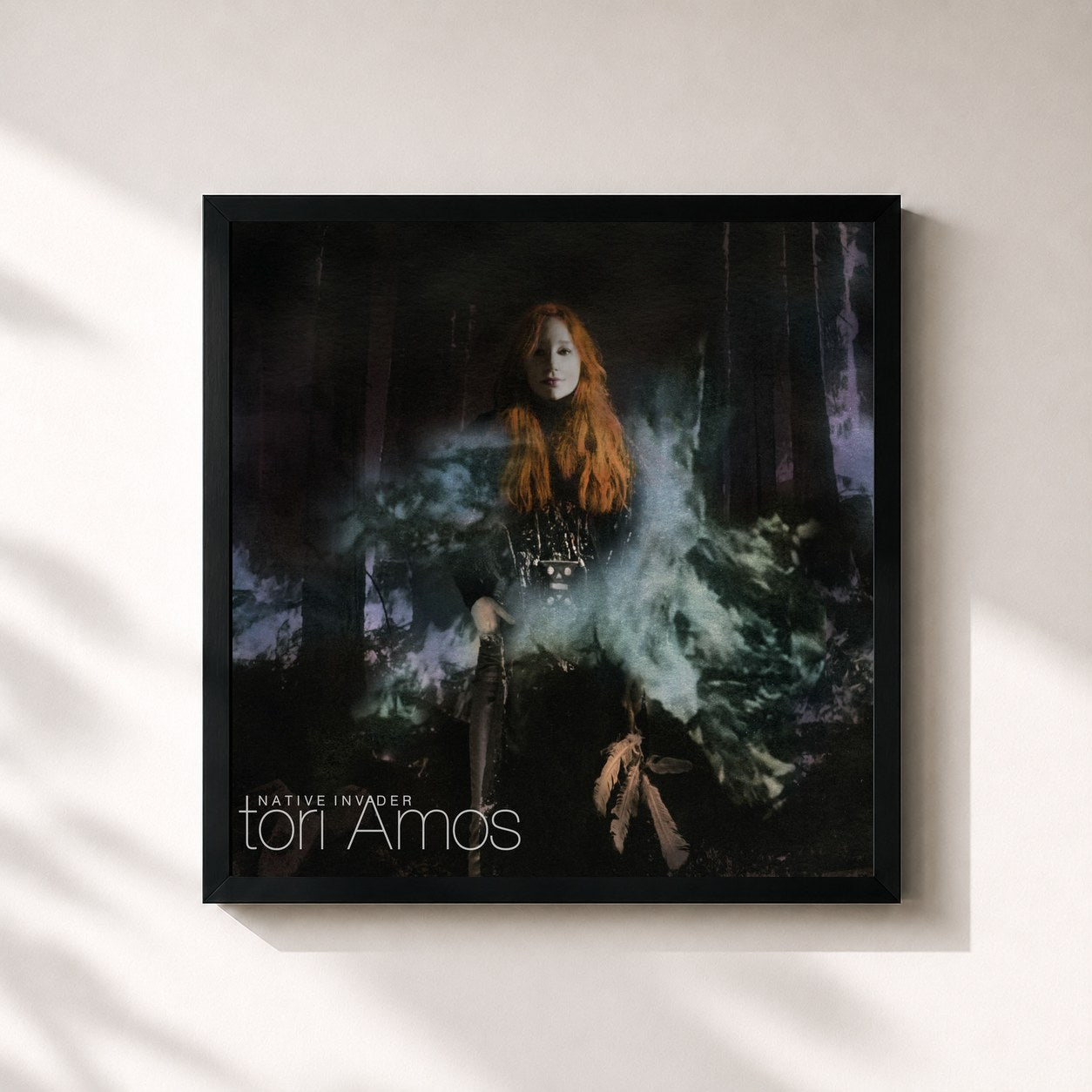 #noir Tableau carré de l'album Native Invader de Tori Amos, cadre noir 32x32 cm