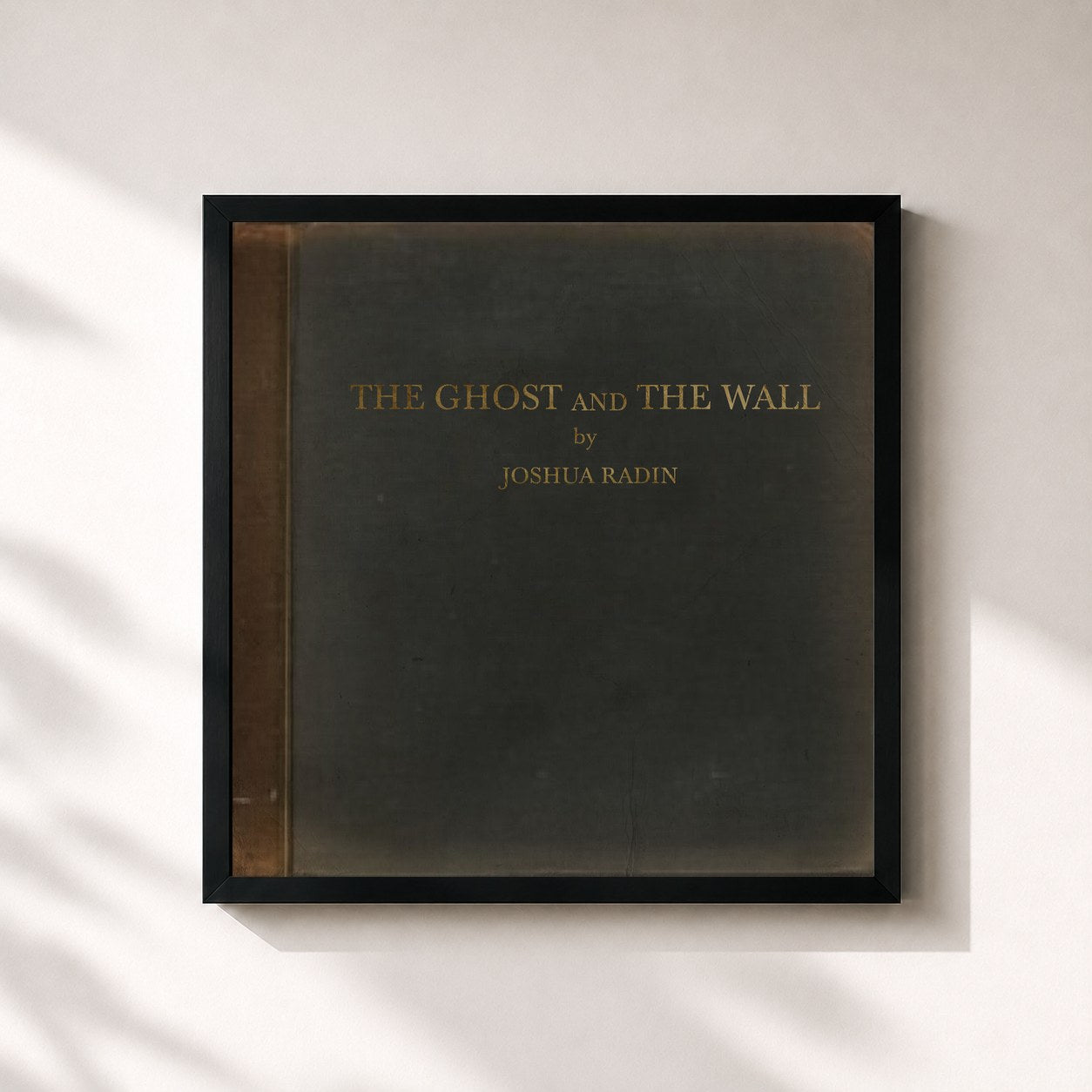 #noir Tableau carré de l'album The Ghost and the Wall de Joshua Radin, cadre noir 32x32 cm