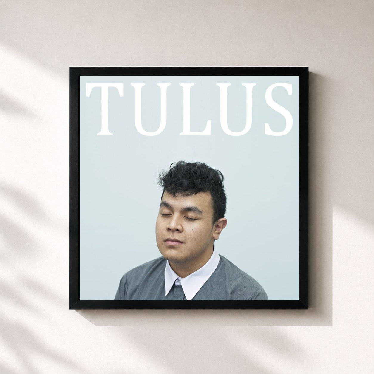 #noir Tableau carré de l'album Tulus de Tulus, cadre noir 32x32 cm
