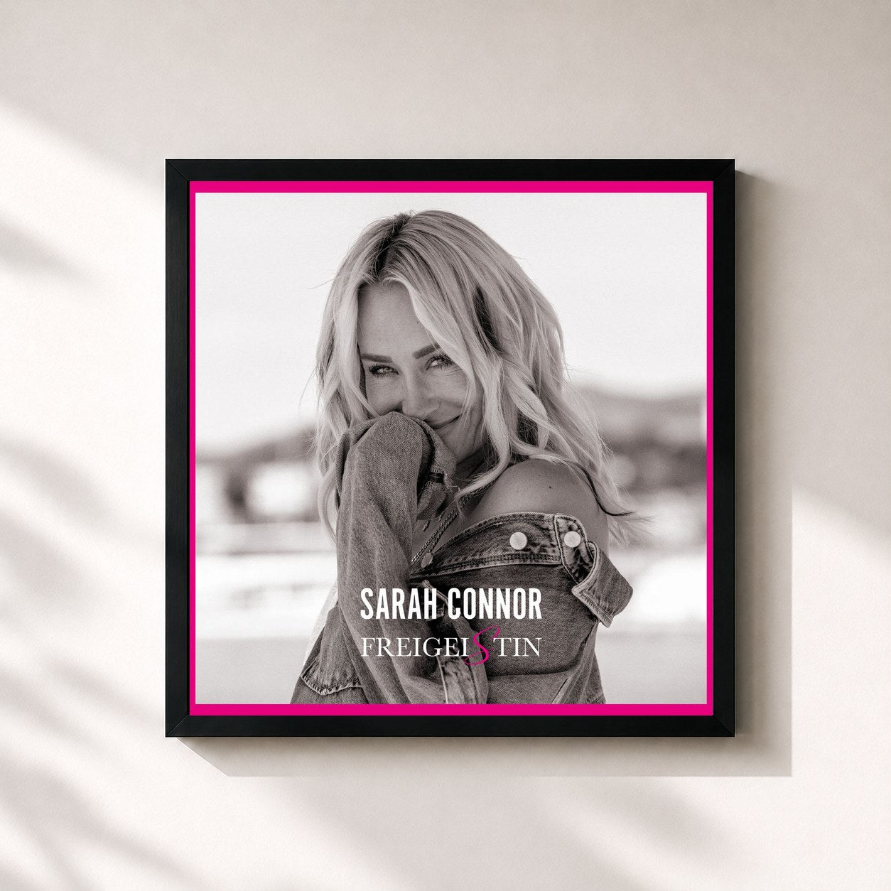 #noir Tableau carré de l'album Freigeistin (Special Deluxe Edition) de Sarah Connor, cadre noir 32x32 cm