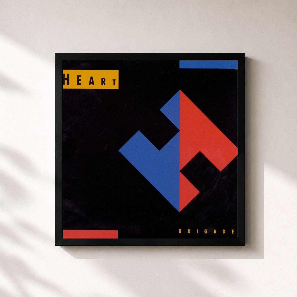 #noir Tableau carré de l'album Brigade de Heart, cadre noir 32x32 cm