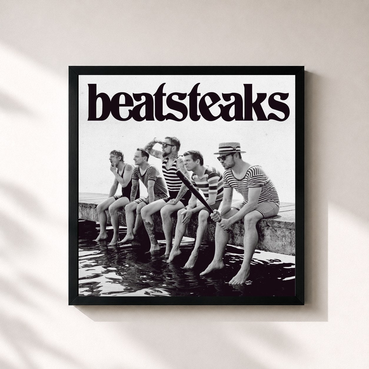 #noir Tableau carré de l'album Beatsteaks de Beatsteaks, cadre noir 32x32 cm