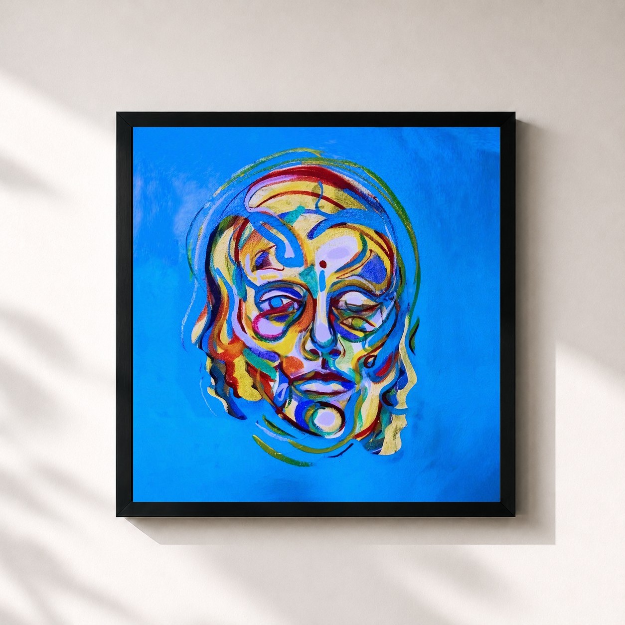 #noir Tableau carré de l'album The Hope List de Lonely The Brave, cadre noir 32x32 cm