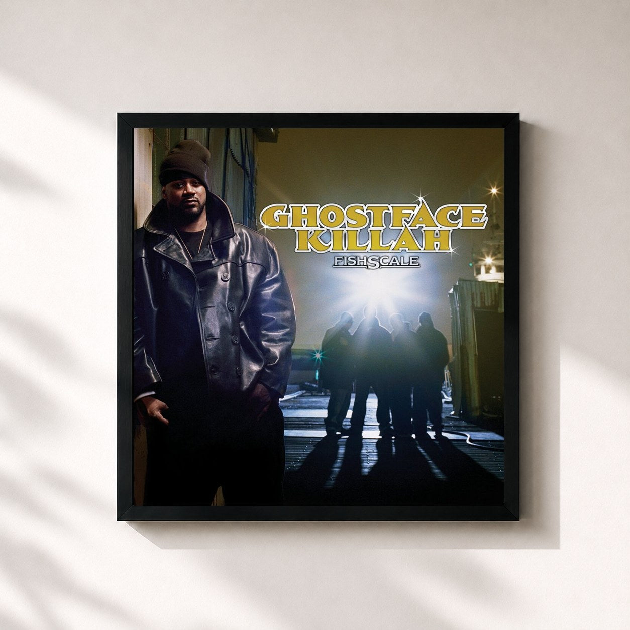 #noir Tableau carré de l'album Fishscale (Expanded Edition) de Ghostface Killah, cadre noir 32x32 cm