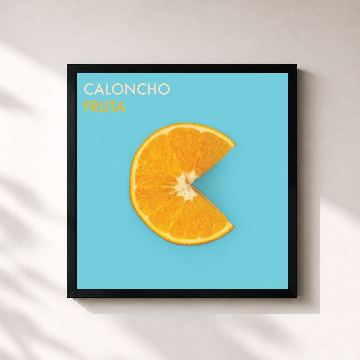 #noir Tableau carré de l'album Fruta (Vol. II X Aniversario - Remastered 2025) de Caloncho, cadre noir 32x32 cm