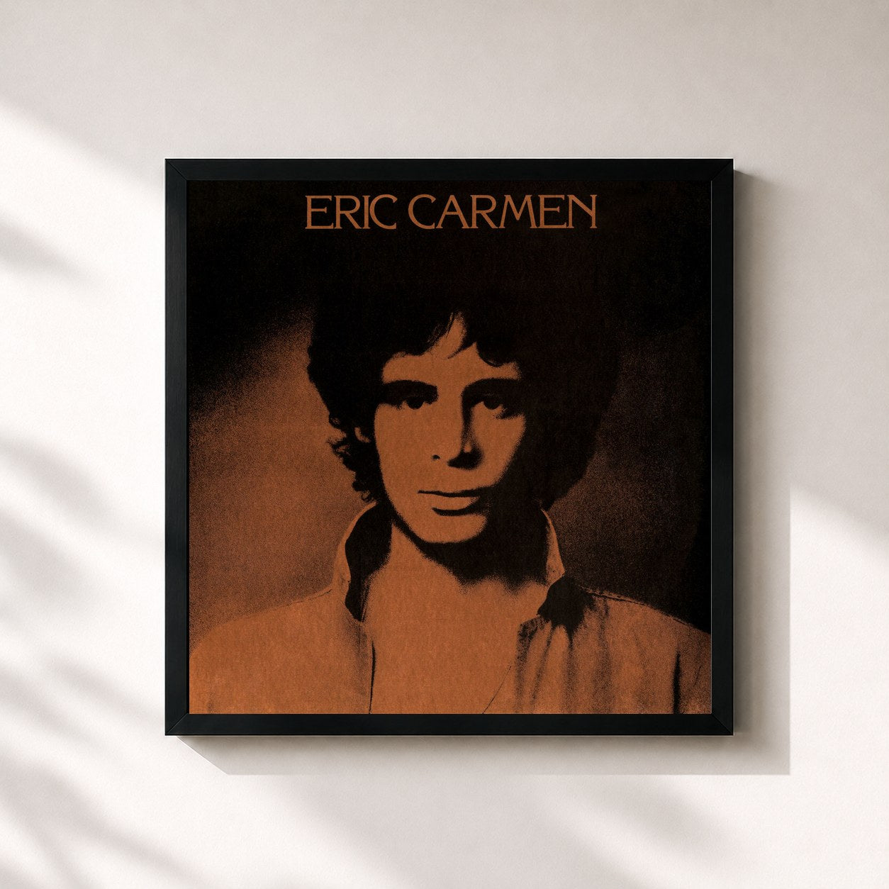 #noir Tableau carré de l'album Eric Carmen de Eric Carmen, cadre noir 32x32 cm