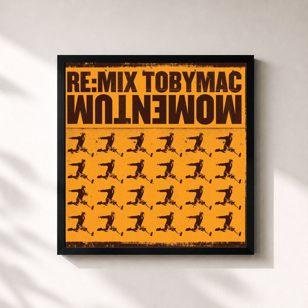 #noir Tableau carré de l'album Re:Mix Momentum de tobyMac, cadre noir 32x32 cm