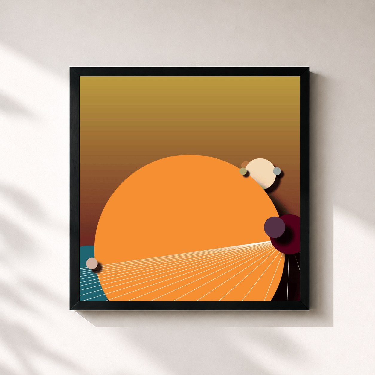 #noir Tableau carré de l'album Chroma Panorama Deluxe Edition de Mason, cadre noir 32x32 cm