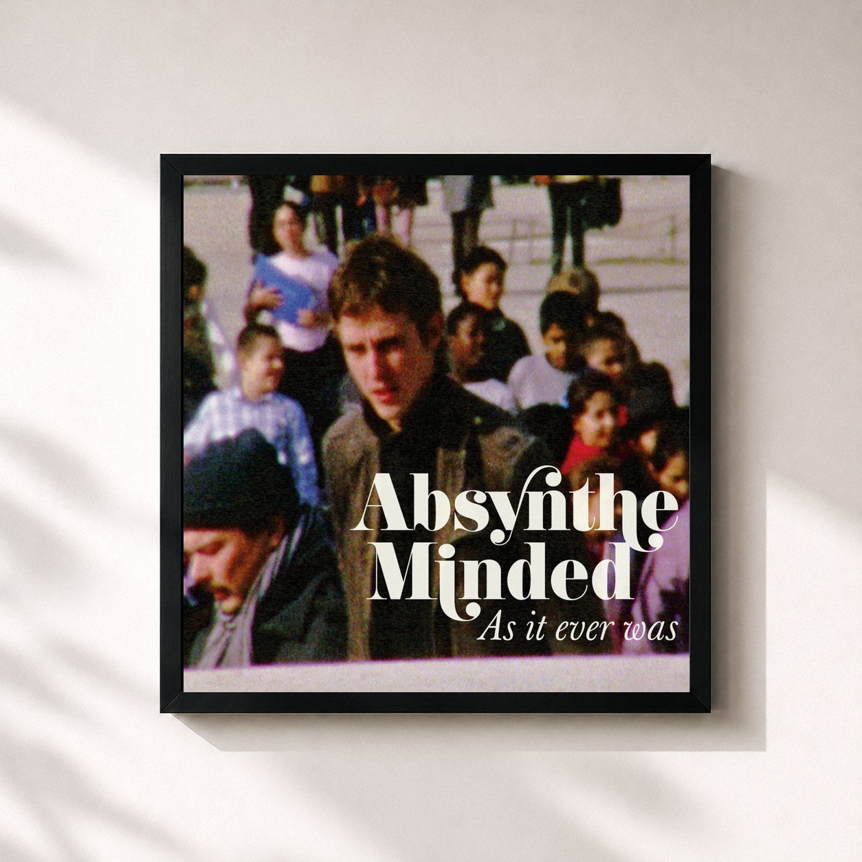 #noir Tableau carré de l'album As It Ever Was de Absynthe Minded, cadre noir 32x32 cm
