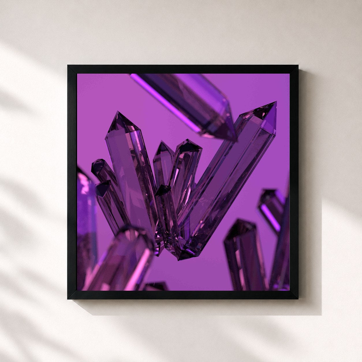 #noir Tableau carré de l'album Aurora de LGoony, cadre noir 32x32 cm