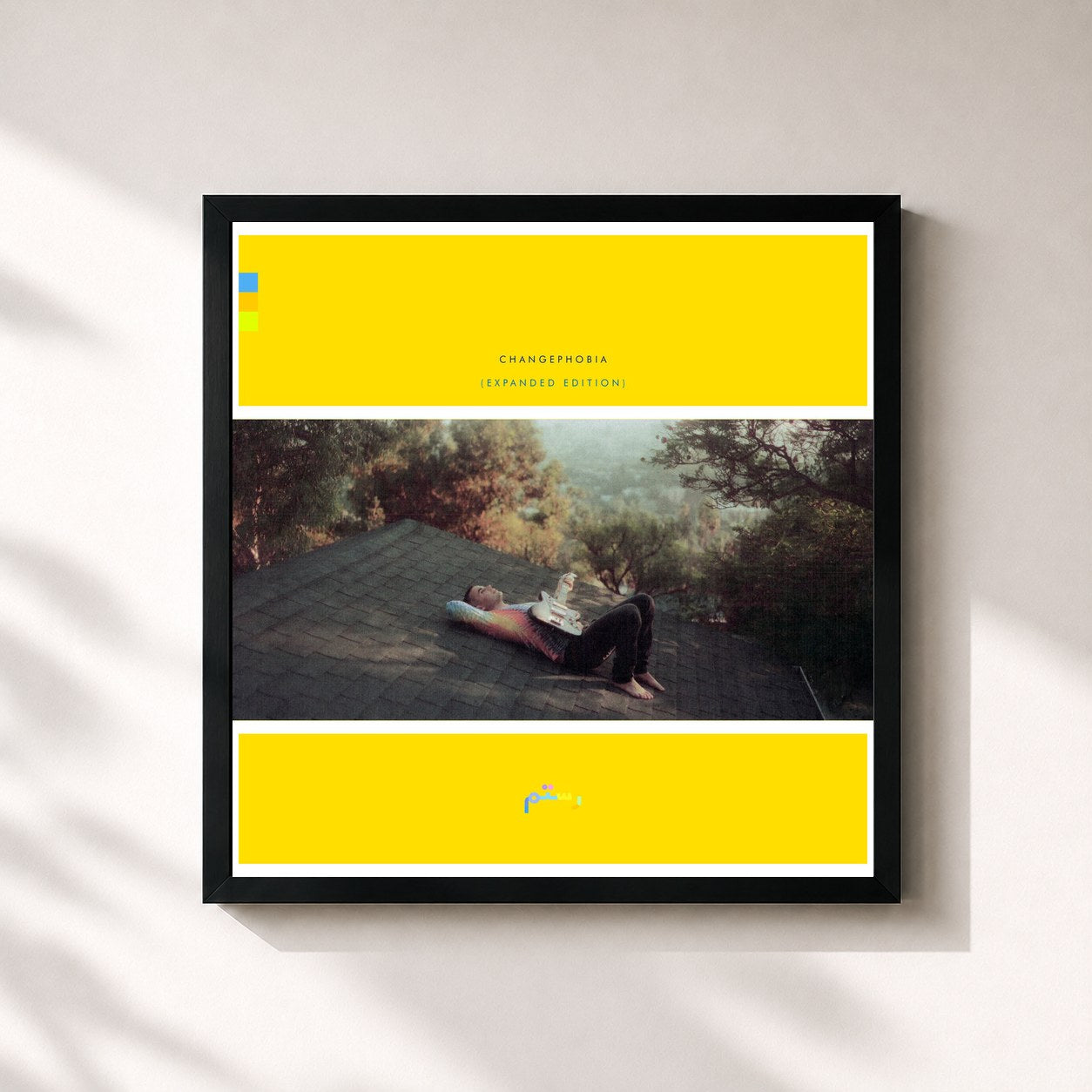 #noir Tableau carré de l'album Changephobia (Expanded Edition) de Rostam, cadre noir 32x32 cm