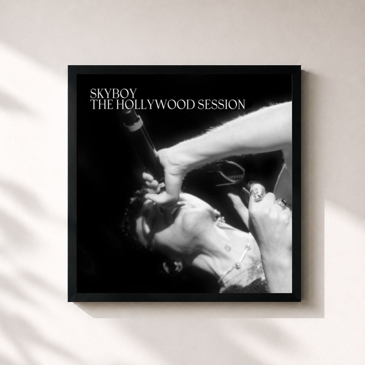 #noir Tableau carré de l'album SKYBOY (THE HOLLYWOOD SESSION) de Duncan Laurence, cadre noir 32x32 cm